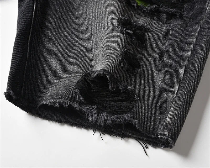Black Color Shorts Jeans