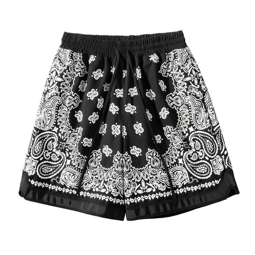 Black Bandana Shorts