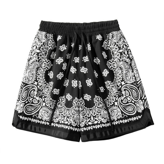 Black Bandana Shorts