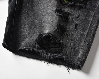 Black Color Shorts Jeans