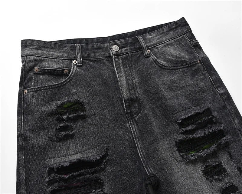 Black Color Shorts Jeans