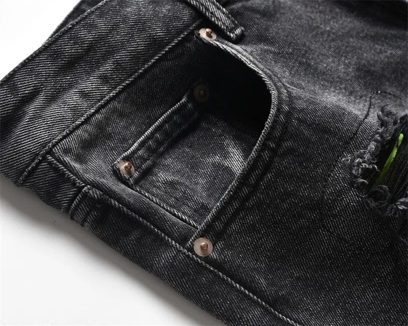 Black Color Shorts Jeans