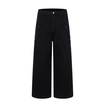 Black Rivet Baggy Jeans