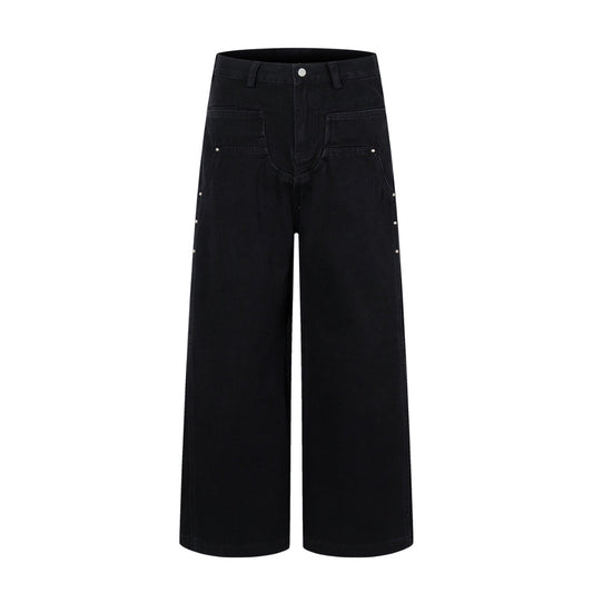 Black Rivet Baggy Jeans