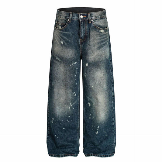 Blue Shot Baggy Jeans
