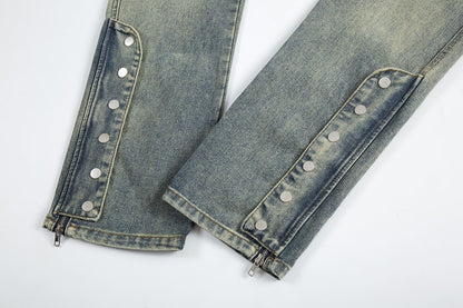 Button Flare Jeans