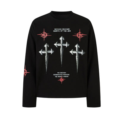 Black Crosses Long Sleeve