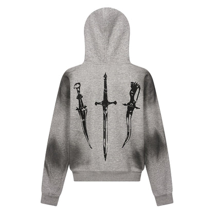 Grey Blades Hoodie