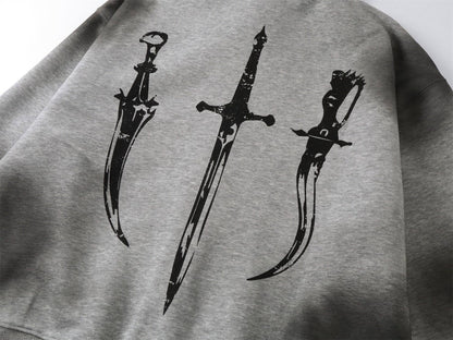 Grey Blades Hoodie