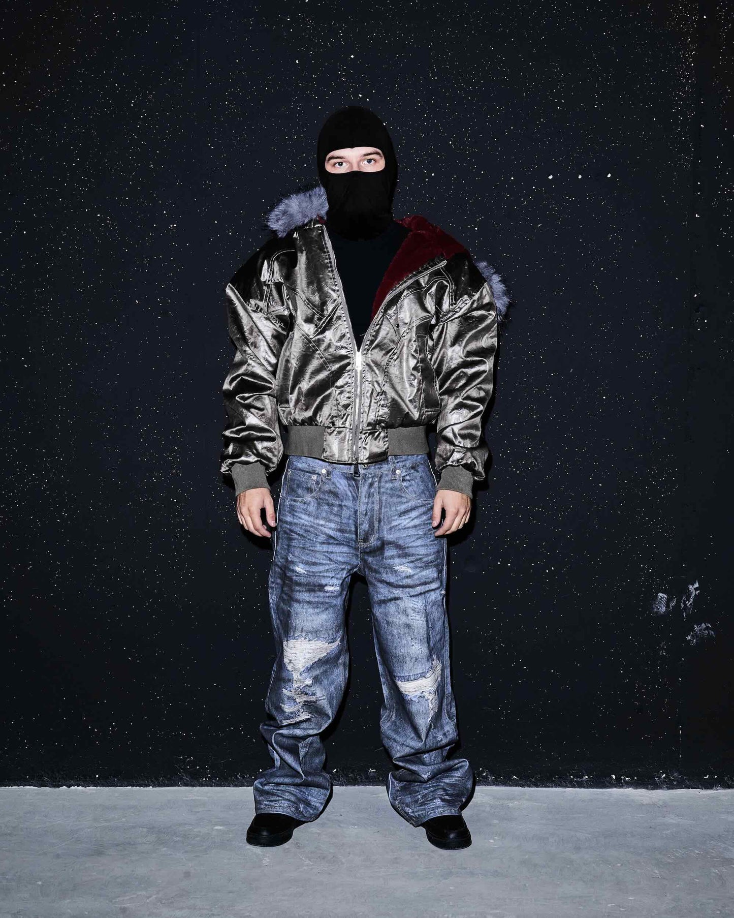 Illusion Ripped Baggy Jeans