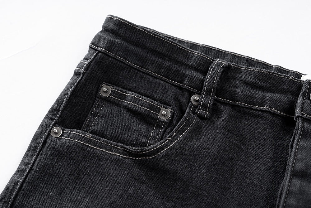 Waxed Flare Jeans