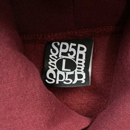 SP5DER NOCTURNAL HIGHWAY HOODIE BURGUNDY