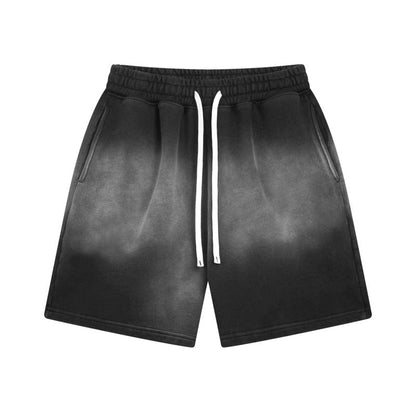 Washed Black Jogger Shorts