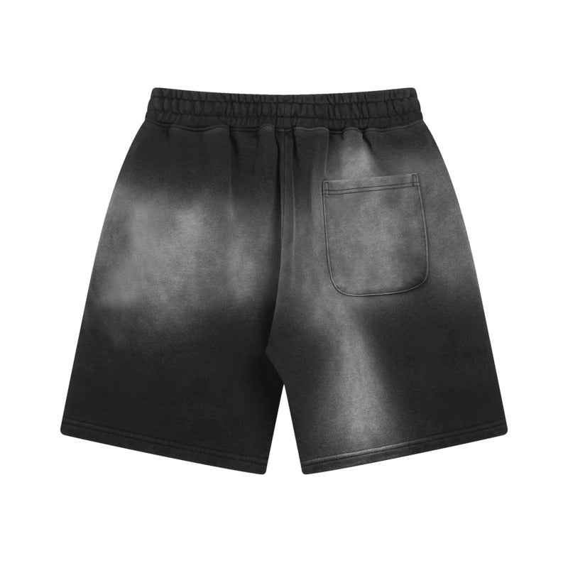 Washed Black Jogger Shorts