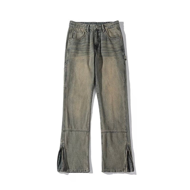 Zipper Flare Jeans